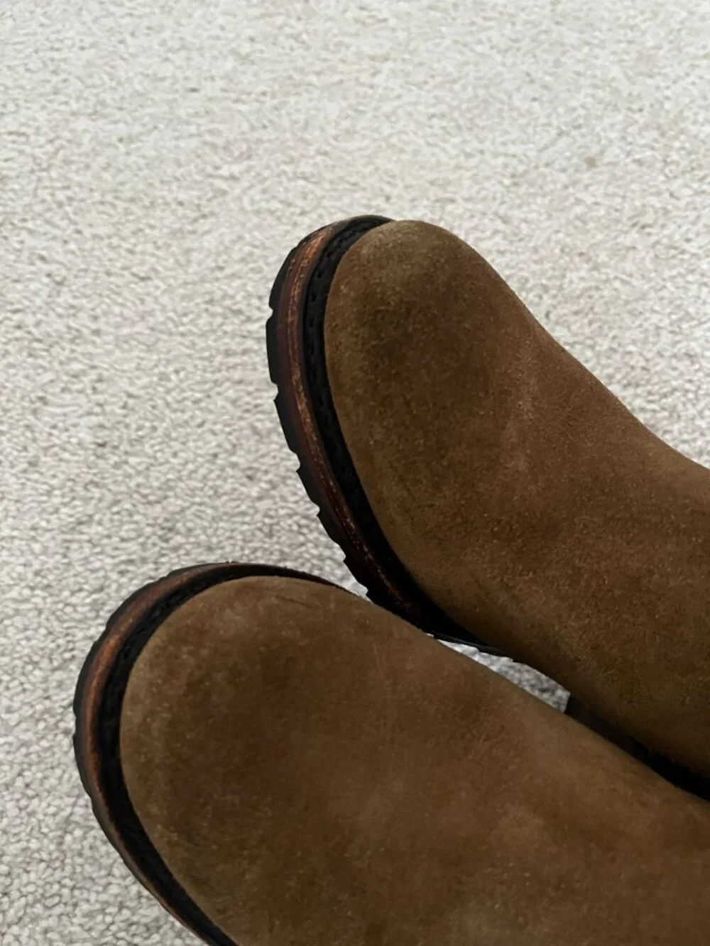 NWOB Frye Sabrina Chelsea Brown Suede Boots Sz 7.5 - Picture 9 of 11